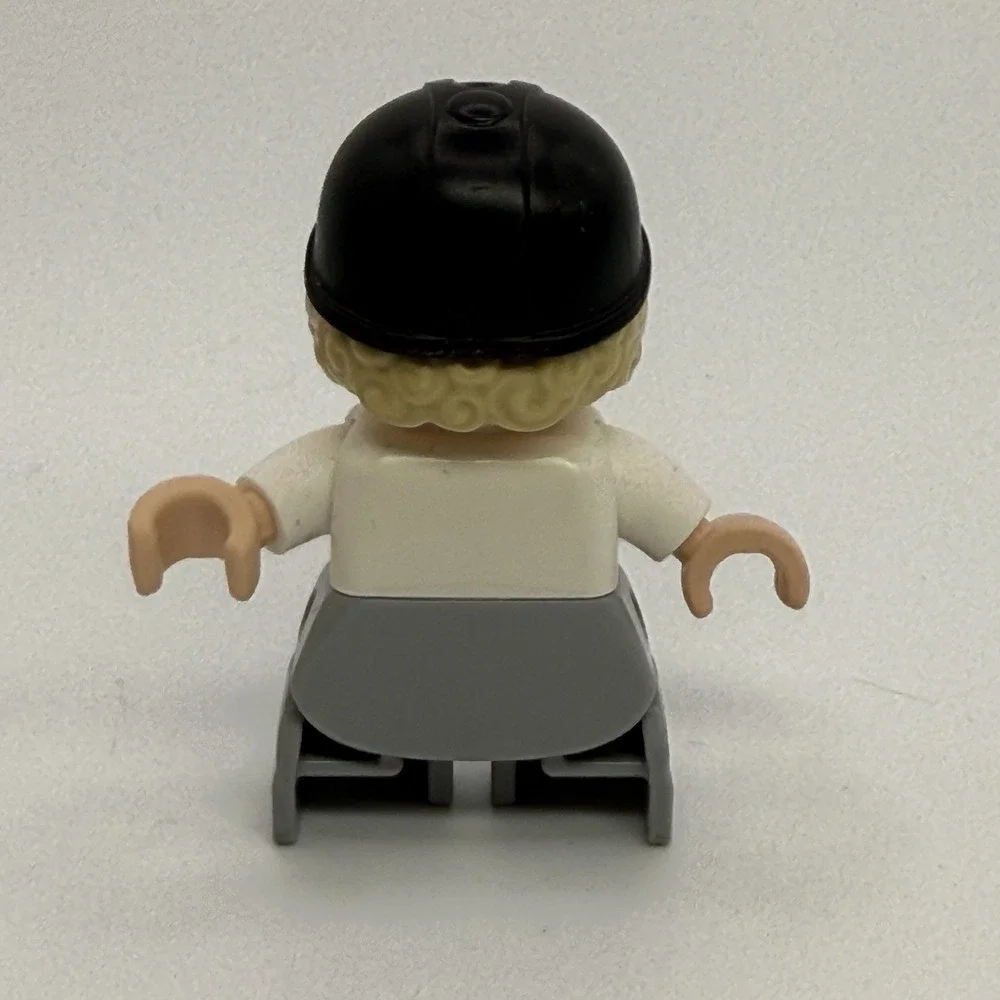 Lego Duplo Figure Kid Boy black cap blonde‎ #7 teal/slate gray - Picture 4 of 8